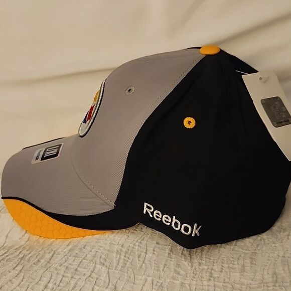 Reebok NFL Pittsburgh Steelers L/XL Stretchfit Hat … - Picture 3 of 8